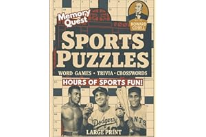Memory Quest Sports Puzzles: Word Games, Trivia, Crosswords & Brain Boosters: Large Print Activity Book For Adults & Seniors
