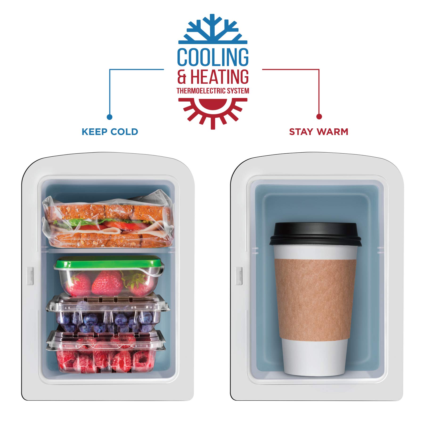 Chefman Mini Portable Pink Personal Fridge Cools Or Heats & Provides