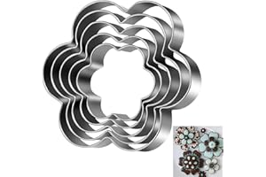 Tmflexe Flower Cookie Cutter, Pack of 5…