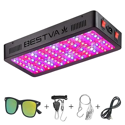 BESTVA 1200W LED Grow Light Full Spectrum Grow Lamp with IR&amp;UV for Greenhouse Hydroponic Indoor Plants Veg and Flower