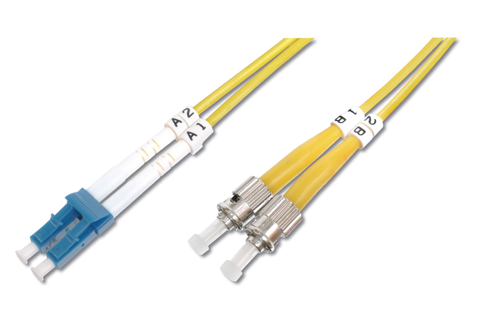 DIGITUS DK-2931-01 – Fibre Optic Cable OS2 – 1 m – LC to ST – Duplex Fibre Optic Cable – 1/10 Gbit/s – SM Singlemode Fibre Optic LAN Cable – Fibre Type: 9/125 µ – Yellow