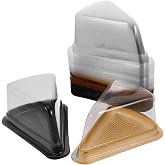 HONMEET Triangular Cake Boxes Cake Slice Boxes 5.50X3.93X2.36inch 40 | Plastic, Assorted Colors, Triangular Cakes, Dinners and Parties, 40 pack