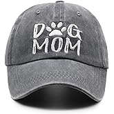 Waldeal Women's Embroidered Dog Mom Hat Adjustable Denim Baseball Cap