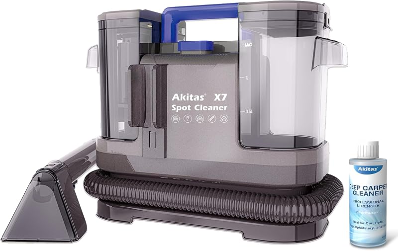 Akitas X7 Spot Cleaner 600W Portable Carpet Upholstery Cleaner Dual Tanks