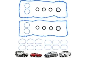 KERAIDMOTO 3.6L Valve Cover Intake Manifold Gasket Set Compatible with Jeep Dodge Chrysler 200 300 Wrangler Cherokee Journey Challenger Charger Durango Ram 1500 ProMaster 3.6 V6 2011-2020 VS50805R 5184596AE