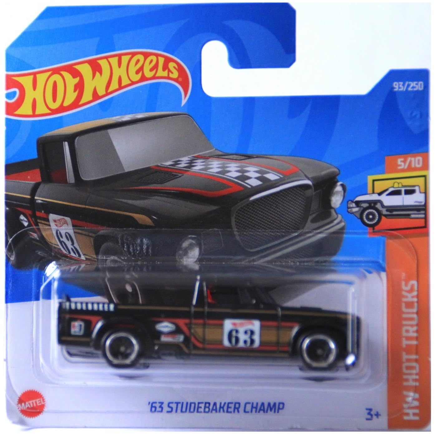 Hot Wheels - ´63 Studebaker Champ - HW Hot Trucks 5/10 - HCT51 - Short Card - Good Year - Mattel 2022