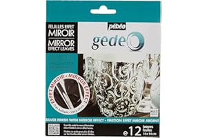PEBEO Real 24K Silver Leaf: with Our Gédéo 24k Silver Sheets, You can Enhance Your Masterpiece with a high-Shine, Mirror-Like Touch for a Stunning Effect