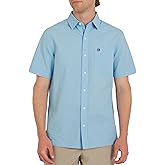 Quiksilver Men's Regular Fit Premium Cotton Short Sleeve Button Down Seersucker Shirt