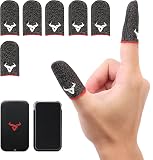 6 Pack Finger Sleeves for Gaming,Thumb Sleeves for Mobile Gaming,Anti Sweat,Ultra Thin,0.3mm Silver Fiber,Suitable for Most Gamers,Gaming Finger Gloves for PUBG COD Dedales Gamer,Covers