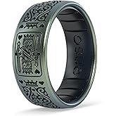 Enso Rings Etched Classic Silicone Rings - Endless Love Collection - Comfortable and Flexible Design