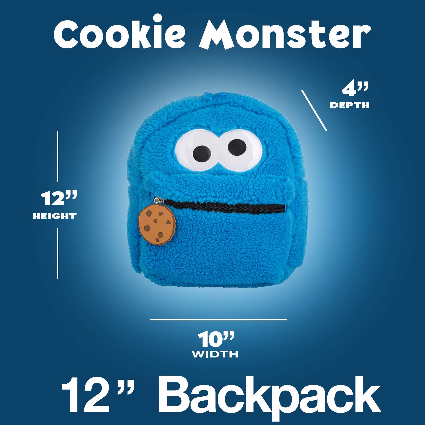 Sesame Street Elmo and Cookie Monster Mini Backpacks for Toddler, Boys, and Girls, School or Travel
