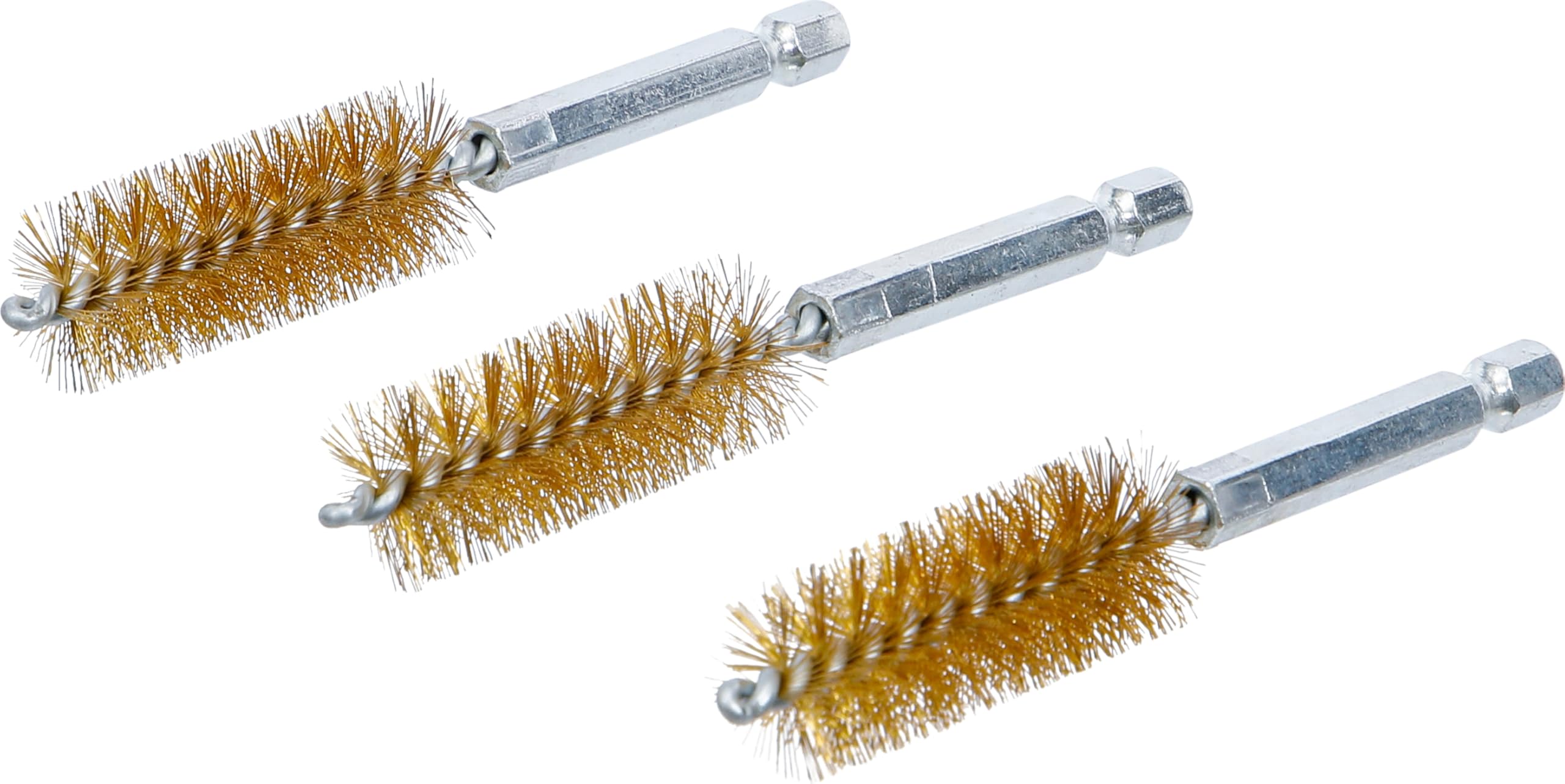 BGS 3078-17-M | Brass Brush | 17 mm | 6.3 mm (1/4") Drive | 3 pcs.
