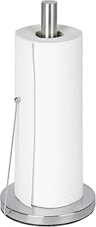 WENKO 53210100 Küchenrollenhalter Clayton, Edelstahl rostfrei, 15 x 33 x 15 cm, Silber matt
