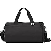 Meankay Gym Duffle Bag for Men & Women with Wet & Shoe Separated Compartment, 21 Inch and 30L Large Duffle Bag for travel Carry On, Swimming, Workout, Football. Black