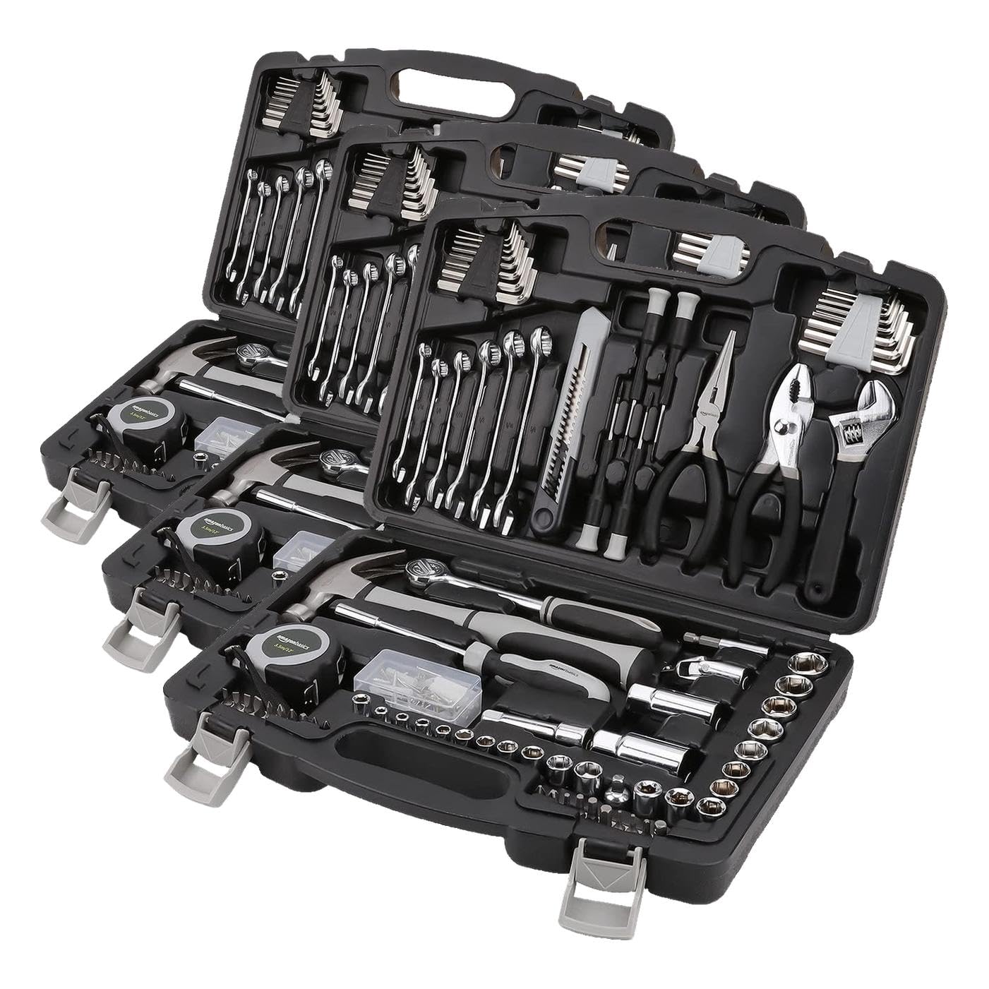 AmazonBasics 131-Piece General Household Hand Tool Set (Pack of 3) Image