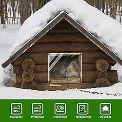 Clear Tarp with Grommets, 10x12ft Transparent Heavy