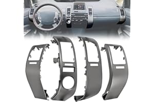 Shtuomoland 4 Pcs A/C Dash Air Vent Trim Panel Center Console Air Outlet Frame Cover Fit for Toyota Prius 1.5L 2004 2005 2006 2007 2008 2009 Replaces 55670-47060 55680-47020 55475-47020 55474-47020