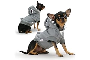 Frienperro Dog Clothes for Small Dogs Girl Boy, Cotton Small Dog Hoodie, Shark Dog Costume, Chihuahua Clothes Pet Cat Winter Warm Sweatshirt, Teacup Yorkie Puppy Coat Clothing XX-Small