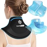 ComfiTECH Dual-Gel 30-Min Cooling Neck Ice Pack Wrap, M | Extra Long Detachable Cold Pack with Extended Coverage for Cervical, Shoulder, Reusable Hands-Free Relief for Stiff Neck