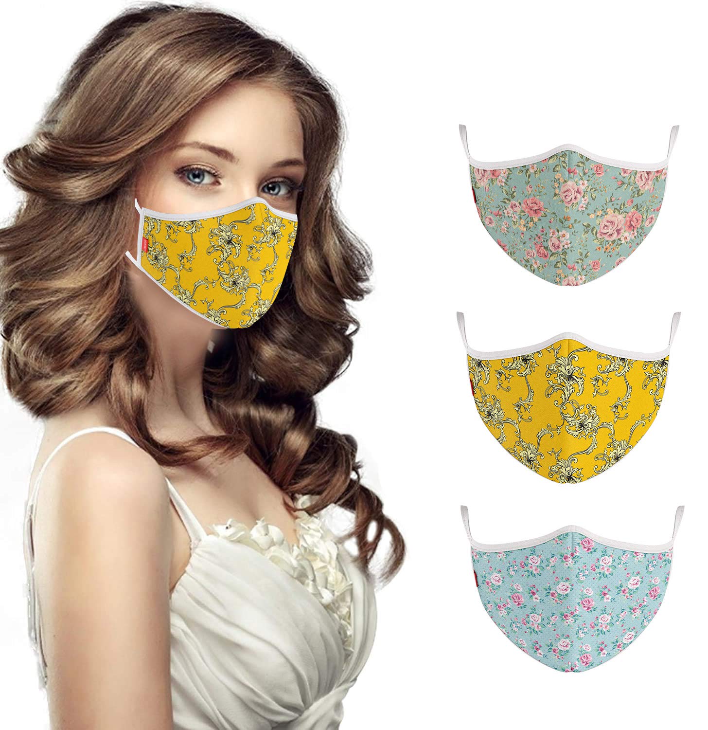 COOL Mask Unisex 3 Layer Reusable Washable Face Mask ( Pack of 3 )