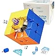 TUNJILOOL Moyu Super RS3M 2022 Magnetic Speed Cube, Professional 3x3 Stickerless Super RS3M Series Magnetic Version 3D Smooth Puzzle Magic Toy Travel Games for Adults and Kids (MF8828)