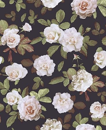 Haokhome 93021 Vintage Floral Peel And Stick Wallpaper Removable Brown Pink Green Rose Self Adhesive Shelf Liner 17 7in X 9 8ft Amazon Com