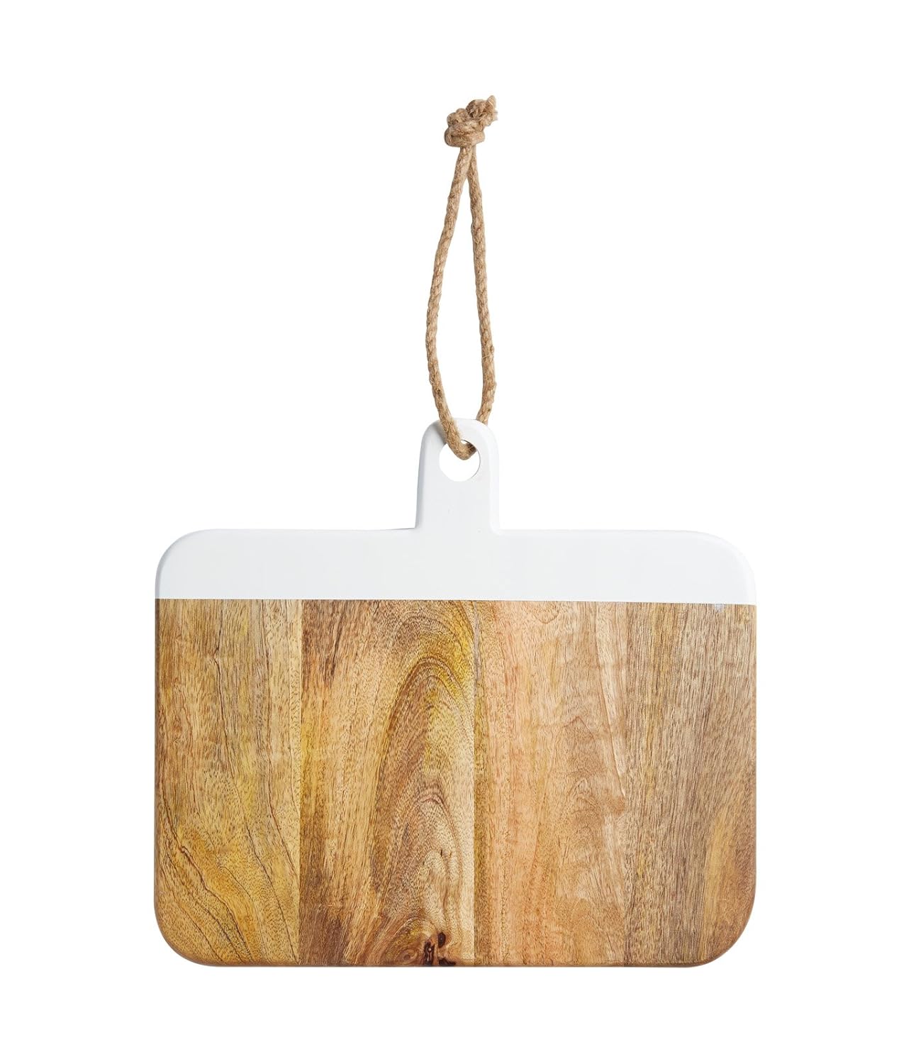 MasterClass Rustic Mango Wood Serving Board with White Painted Accent