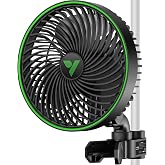 VIVOSUN AeroWave E6 Gen2 Grow Tent Oscillating Clip Fan, 6" Fan, 1-Pack | EC Motor, Smart Wifi Control, Local Timer, 10 Dynamic Wind Speeds, US Patented Clip, Weatherproof IP54 for Hydroponic Cooling