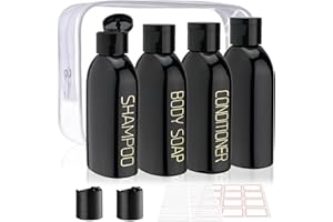 Cosywell Travel Bottles for Toiletries 4pcs 3.4oz Travel Shampoo and Conditioner Bottles TSA Approved Travel Size Containers 