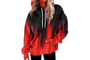 SHAOBGE Womens Plus Size Hoodies Tops Casual Long Sleeve Drawstring Loose Hooded Pullover Sweatshirt with Pocket