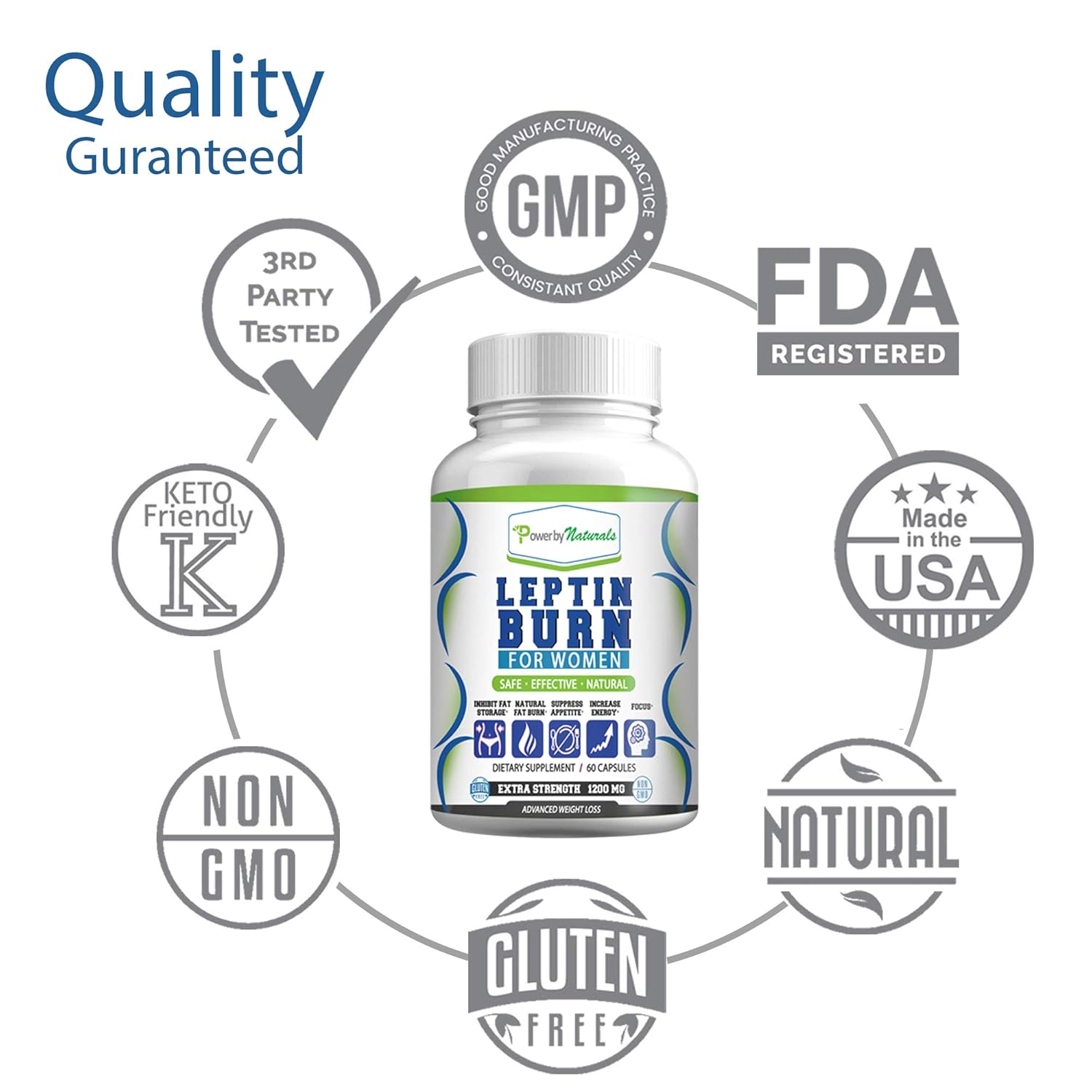 PbyN Leptin Burn for Women Fat Regulator, Natural Appetite