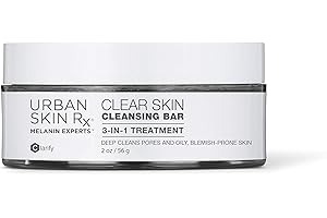 Urban Skin Rx® Clear Skin 3-in-1 Daily Treatment Cleansing Bar, Exfoliator + Clarifying Mask, Reduces Excess Oil, Clears Clogged Pores, Improves Appearance of Blemishes & Prevents Breakouts, 2.0 Oz