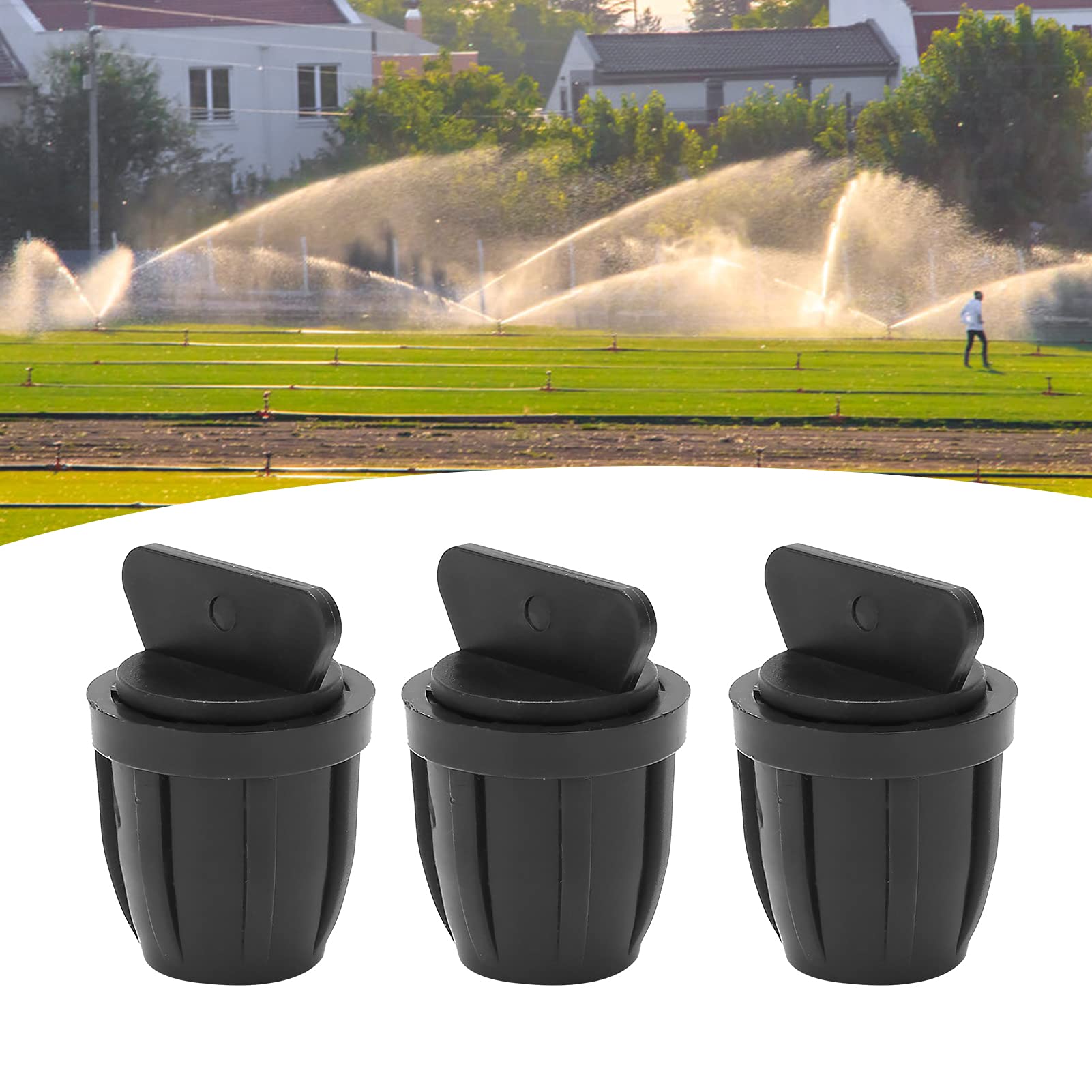 Haofy 20PCS 8/11 Hose End Plug with Lock, Connect Drip Irrigation Tubing, Stop Water At the End for Garden Beds, Farms, Lawns