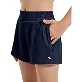 Stelle Girl's Athletic Shorts with Liner Zipper Pockets Elastic Waist Running Shorts Sports Active Shorts for Teen Kids