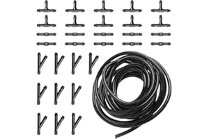 icykale 30 PCS Car 13.1Ft Windshield Washer Hose + T/Y/I Hose Connector Kit, Connecting Water Pump Nozzle Installation Kit, Car Auxiliary Cleaning Replacement Accessories, for Most Car Models (Black)