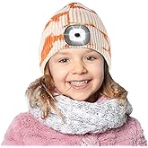 Etsfmoa Unisex Beanie with The Light,Gifts for Kids Boys and Girls Children USB Rechargeable Headlamp The Cap
