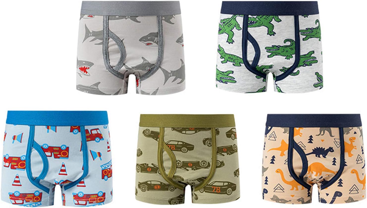 Boys Boxer Briefs Cotton Kids Toddler Underwear 5 Pack Boy Shorts