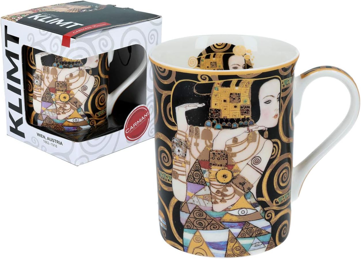 CarmaniClassic Mug Decorated with Gustav Klimt 'Expectation' 420ml