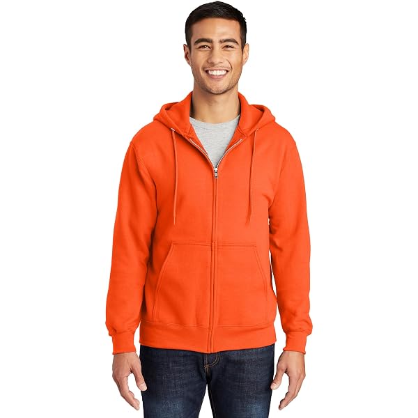 Port Company Classic Pullover Hoodie - Medium, Neon Pink, Soft Air Jet Yarn, Dyed-to-Match Drawcord - View #8