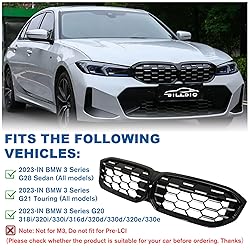 BILLDIO G20 Grill - Black Kidney Grille Compatible