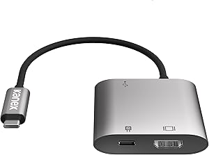 Kanex USB-C Multimedia 4K HDMI USB Charging Adapter for MacBook with Pass Thru Charging, Space Gray (K181-1041-SG4I)