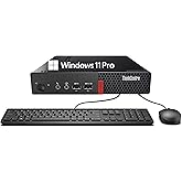 Lenovo ThinkCentre M710q Tiny Desktop Computer, 6th Gen Intel Core i3-6100T, 16GB DDR4 RAM, 256GB SSD, DisplayPort, Keyboard and Mouse, WiFi, BT, Windows 11 Pro (Renewed)