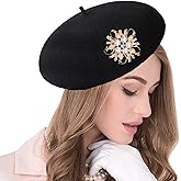 seven wolves Leopard Beret French Beret Lightweight Casual Classic Solid Color Wool Beret Beanie Cap