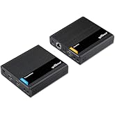 gofanco 4K60Hz HDMI Extender Over Cat6/7 Cable (HD20Ext-Cas) | Cascadable 10 RXs, Near Zero Latency, Loopout on TX, 230ft 70m at 4K60Hz, HDR, 18Gbps, HDCP 2.2, Dual IR, Toslink Audio