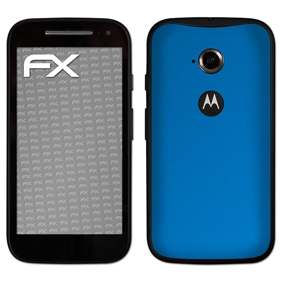 atFolix Skin kompatibel mit Motorola Moto E 2. Generation 2015, Designfolie Sticker (FX-Chrome-Soft-Blue), Verchromt/Chrom/Gl