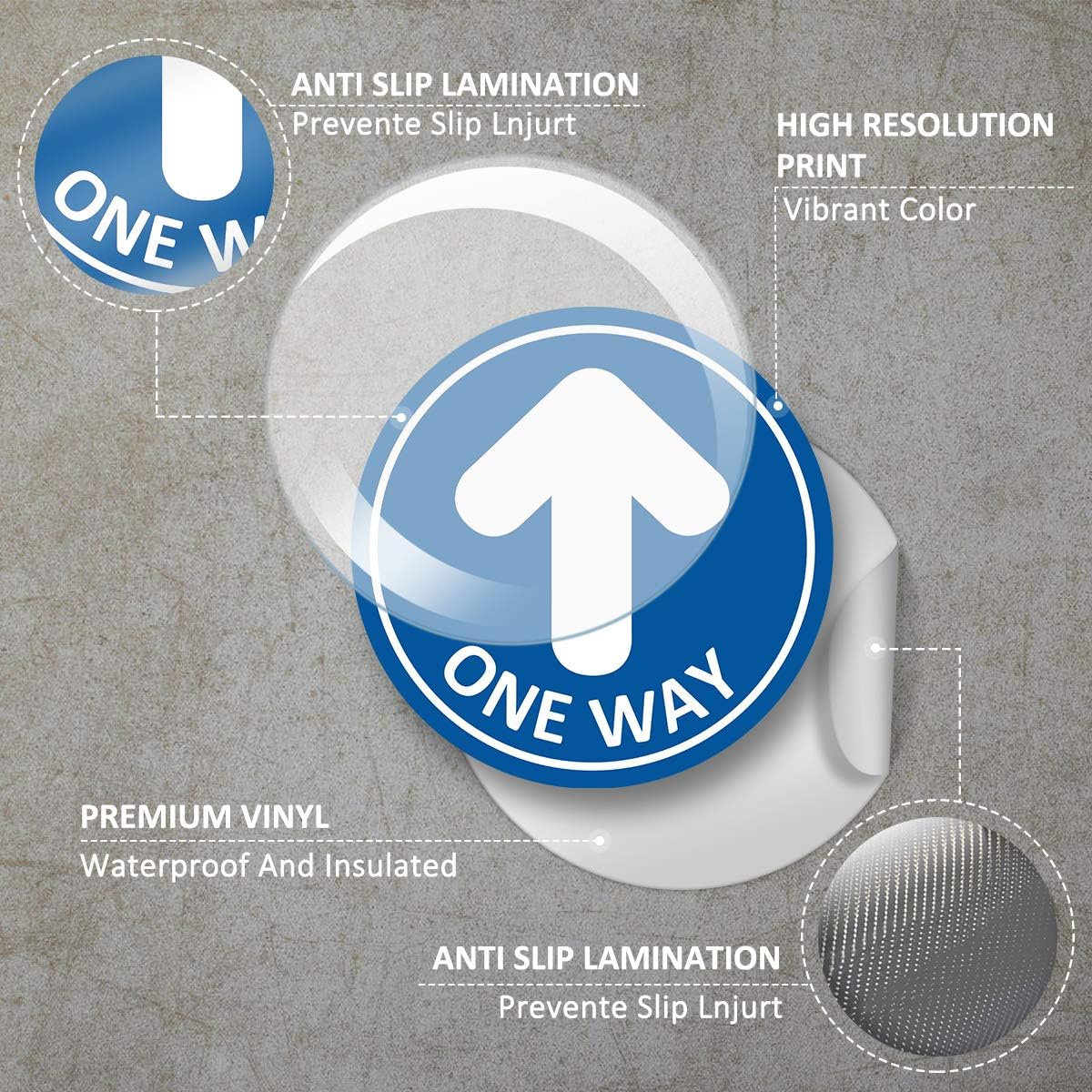 12 Pack Arrow Social Distancing Floor Stickers - Image 4
