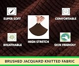 SAMSTEX 2 Seater Sofa Cover 1-Piece Stretch Jacquard Knit Brown view 4