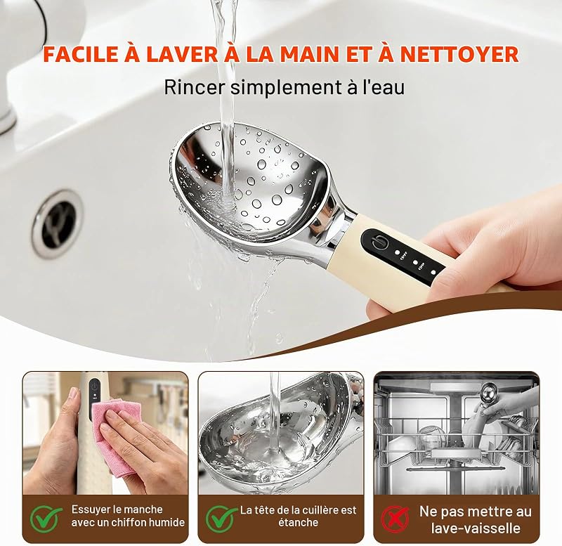 Cuillère à Crème Glacée Chauffante Électrique