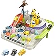 Ferthor Fun Car Rescue Adventure Toys Kids Car Toys for Boys Race Tracks for Toddler Zoo Ramp Vehicle Race Car Game Educational Kids Toys for 3 4 5 6 Year Old Boys（3 Mini Cars）