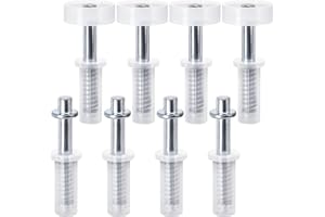 Nkiy Quen 8 Pcs Bi-Fold Door Top Roller Guide Wheel and Top Pivot,Spring Loaded Bifold Door Hardware Kit,Bifold Closet Door Repair Kit for Folding Pocket Door Accordion Door Barn Door